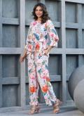 Multi Colour and White color Muslin Casual Kurti with Digital Print - 3