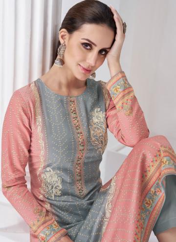 Multi Colour color Digital Print Satin Salwar Suit