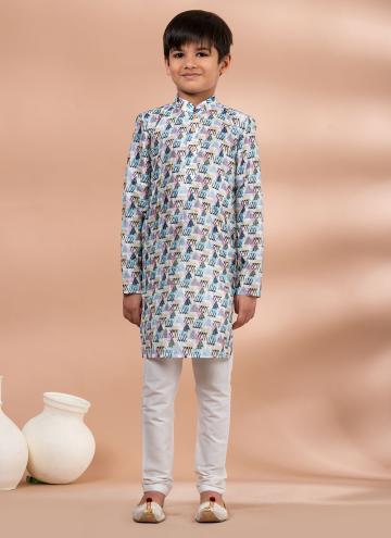 Multi Colour Fancy Fabric Digital Print Kurta Pyjama