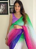 Multi Colour Georgette Printed Trendy Saree for Ceremonial - 1