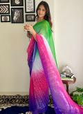 Multi Colour Georgette Printed Trendy Saree for Ceremonial - 2