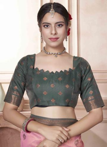 Multi Colour Kanjivaram Silk Woven Contemporary Saree