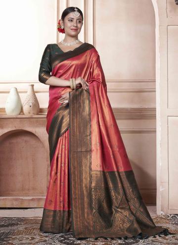 Multi Colour Kanjivaram Silk Woven Designer Saree