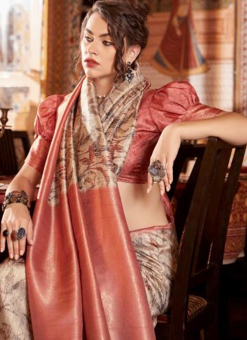 Multi Colour Silk Fancy work Traditional Saree