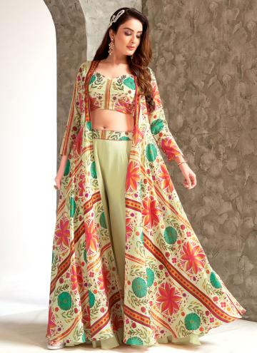 Multi Colour Silk Printed Salwar Suit for Festival