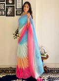 Multi Colour Trendy Saree in Georgette with Printed - 2