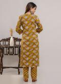 Mustard Cotton  Digital Print Salwar Suit - 2