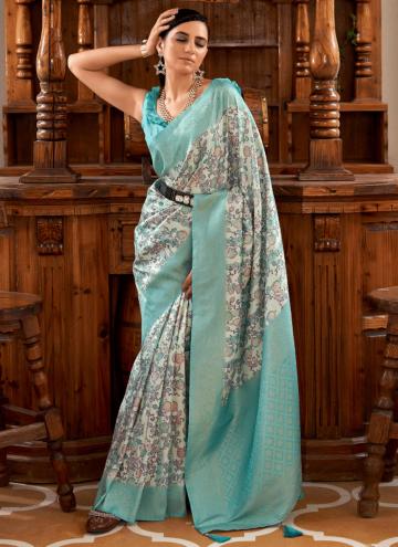 Nylon Contemporary Saree in Multi Colour Enhanced with Fancy work