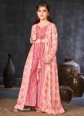 Pink color Faux Georgette Salwar Suit with Digital Print - 1