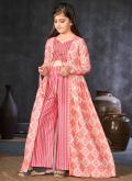 Pink color Faux Georgette Salwar Suit with Digital Print - 2
