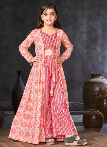 Pink color Faux Georgette Salwar Suit with Digital Print
