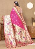 Pink Silk Woven Designer Saree for Ceremonial - 2