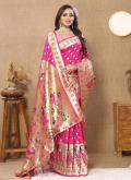 Pink Silk Woven Designer Saree for Ceremonial - 3