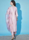Pink Trendy Salwar Suit in Silk Blend with Embroidered - 1