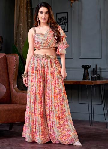 Printed Georgette Multi Colour Salwar Suit