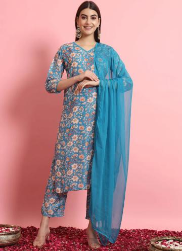 Printed Rayon Multi Colour Salwar Suit