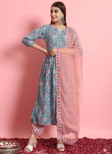 Printed Rayon Multi Colour Trendy Salwar Kameez