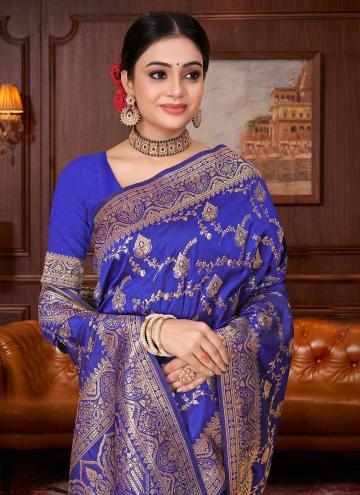 Purple Banarasi Woven Designer Saree