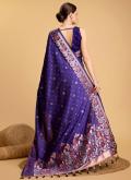 Purple color Silk Designer Saree with Jacquard Work - 2