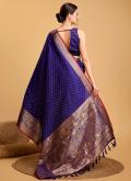 Purple color Silk Trendy Saree with Jacquard Work - 2