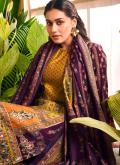 Purple color Viscose Trendy Salwar Suit with Digital Print - 1