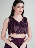 Purple Crush Embroidered Trendy Saree - 4