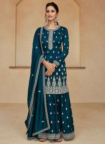Rama Silk Embroidered Salwar Suit