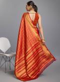 Red Brocade Woven Classic Designer Saree for Casual - 2