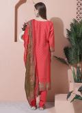 Red color Embroidered Muslin Salwar Suit - 2