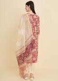 Red color Floral Print Cotton  Salwar Suit - 1