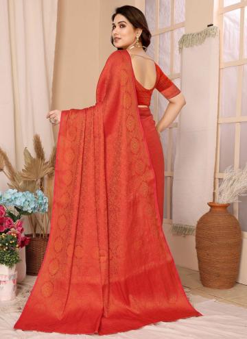 Red Kanjivaram Silk Woven Designer Saree
