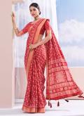 Red Silk Woven Contemporary Saree for Ceremonial - 2