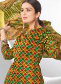 Remarkable Green Cotton  Digital Print Trendy Salwar Suit - 1