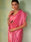 Remarkable Pink Kanjivaram Silk Woven Classic Designer Saree - 1