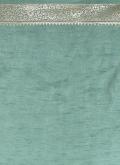 Turquoise Satin Silk Woven Contemporary Saree for Engagement - 3