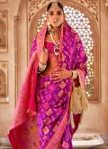 Woven Banarasi Pink Classic Designer Saree - 1