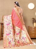 Woven Silk Rose Pink Classic Designer Saree - 2