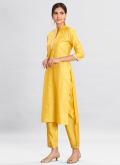 Yellow Chanderi Embroidered Salwar Suit for Ceremonial - 2