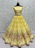 Yellow color Rangoli Designer Lehenga Choli with Sequins Work - 1