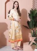 Yellow Cotton  Digital Print Trendy Salwar Kameez - 3