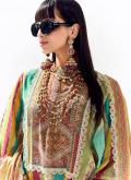 Yellow Cotton Lawn Digital Print Salwar Suit for Ceremonial - 1
