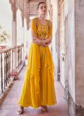 Yellow Georgette Embroidered Trendy Salwar Kameez - 3